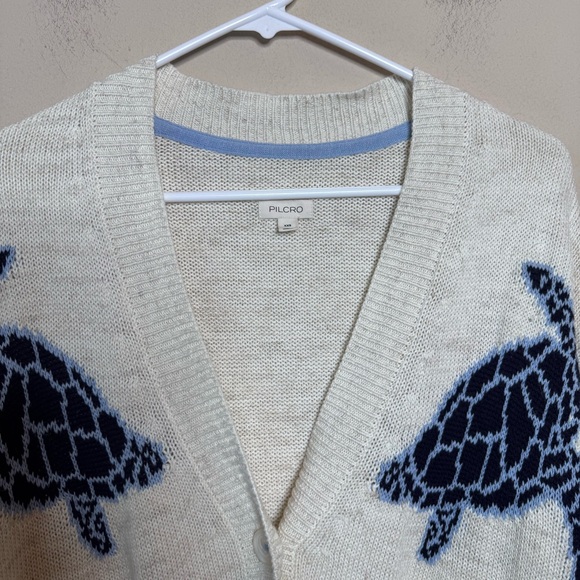 Pilcro Relaxed Sea Turtle Cardigan Sweater - Picture 4 of 12